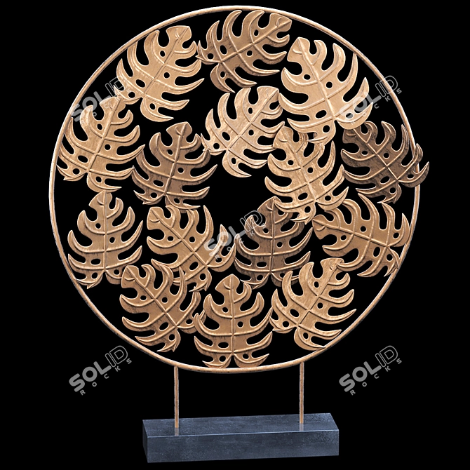 Tabletop Monstera Decor Panel 3D model image 7