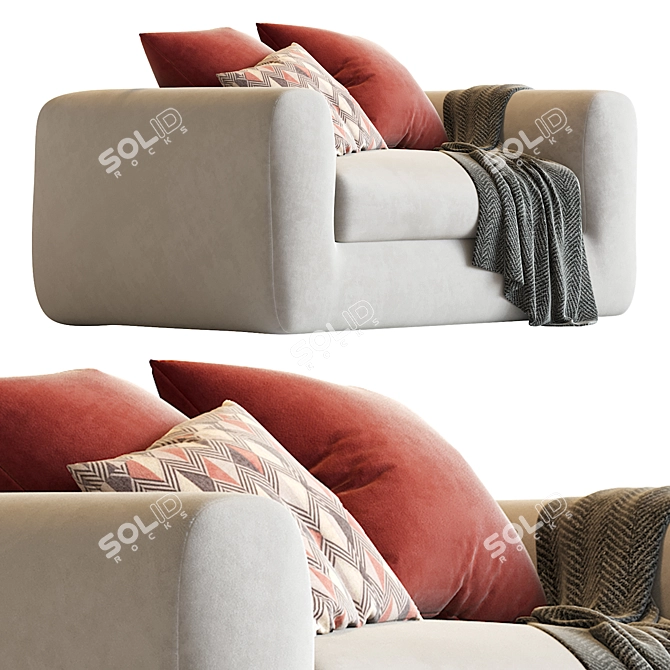 Sleek 2016 Modern Armchair Design 3D model image 3