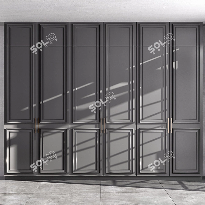  Modern Wardrobe Design CORONA+VRAY 3D model image 4