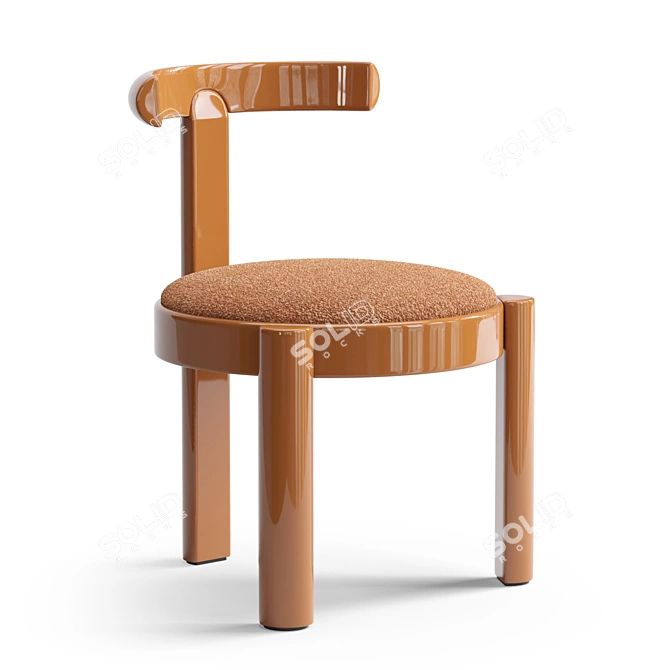 Modern Turbosmooth Dining Chair HESSENTIA 3D model image 3