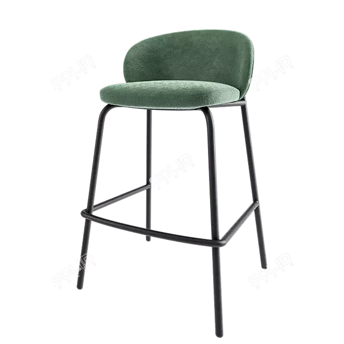 Modern Corona Princeton Barstool Model 3D model image 8