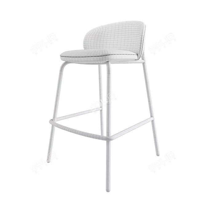 Modern Corona Princeton Barstool Model 3D model image 13