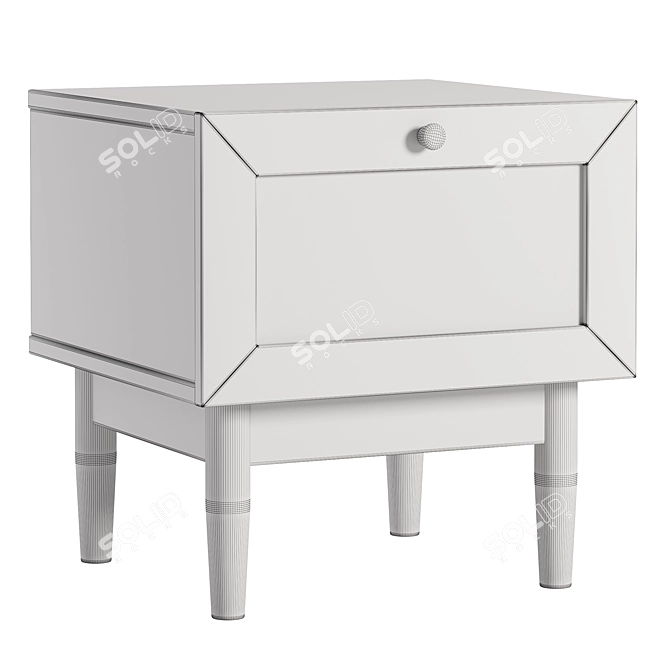 Roshal Bedside Table, Stylish Design 3D model image 2