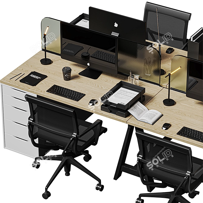 High-Detail Office Furniture Collection 3D model image 5