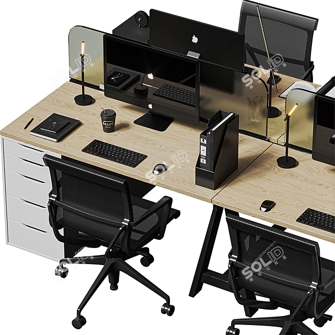 High-Detail Office Furniture Collection 3D model image 8