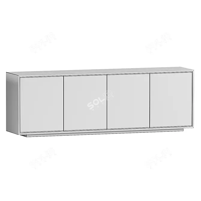 Modern Rustic Rick Sideboard 3D model image 3