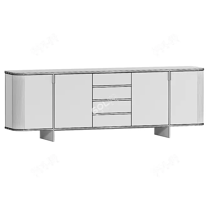 Modern Dean Sideboard in Millimeters 3D model image 2