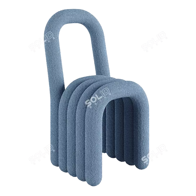 Cashmere Wool Lounge Chair 3D model image 3