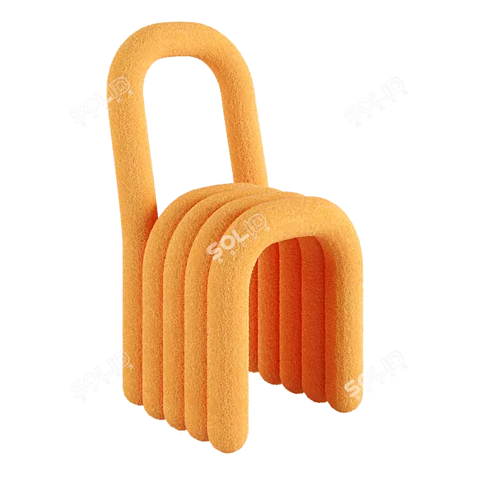 Cashmere Wool Lounge Chair 3D model image 4