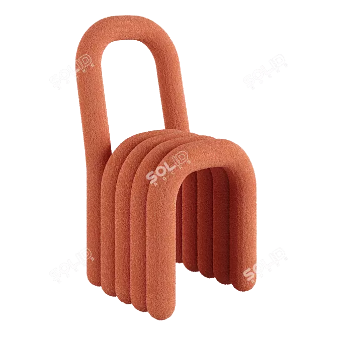 Cashmere Wool Lounge Chair 3D model image 5