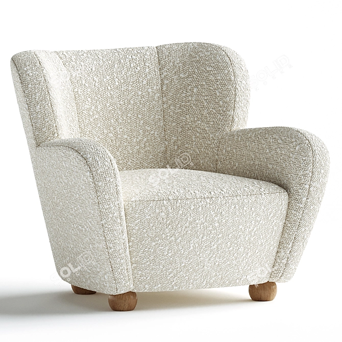 Elegant Lewis Armchair for You 3D model image 1