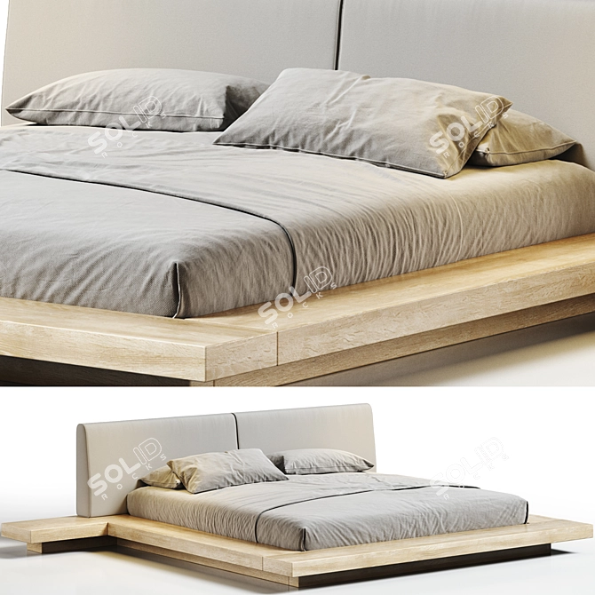 Sleek Modloft Worth Bed - Minimalist Beauty 3D model image 1