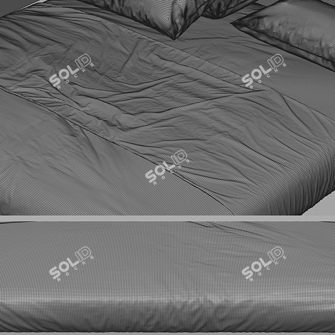 Sleek Modloft Worth Bed - Minimalist Beauty 3D model image 4