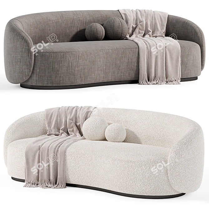 Elegant Loveseat by Eichholtz 3D model image 3