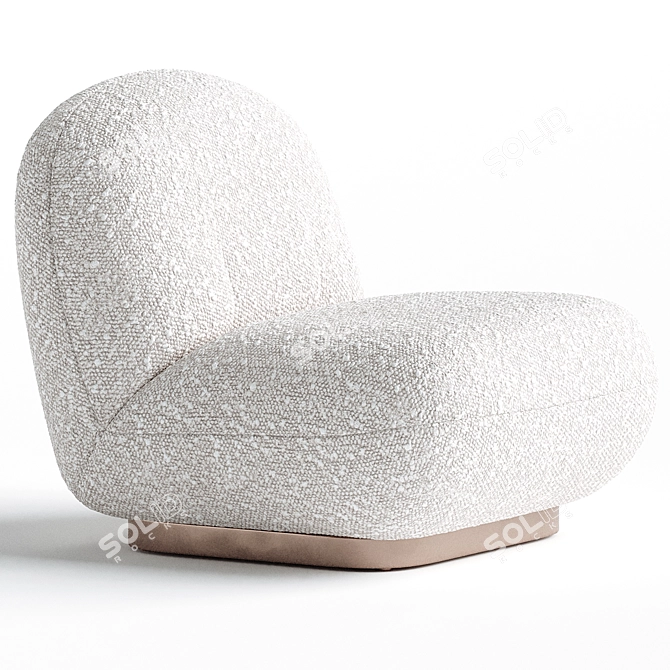 Elegant Valsheep Accent Chair 3D model image 2