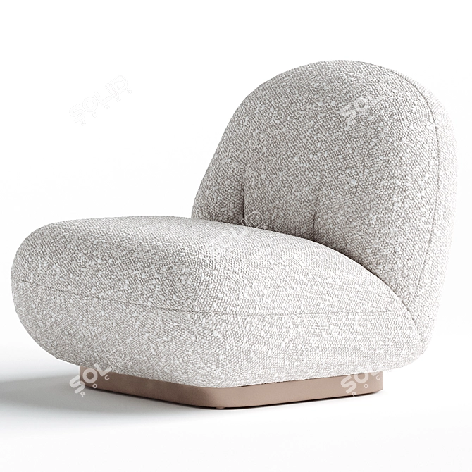 Elegant Valsheep Accent Chair 3D model image 3