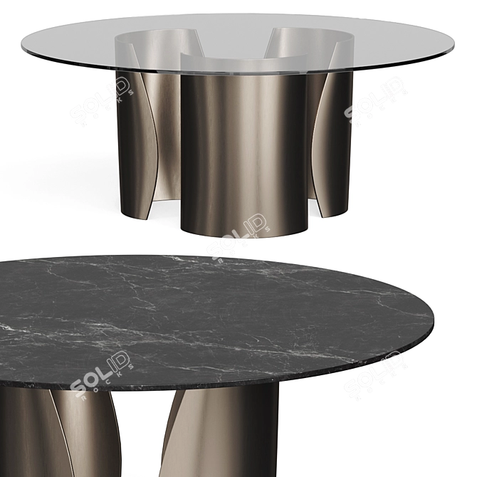 Tulczinsky Designer Round Dining Table 3D model image 3