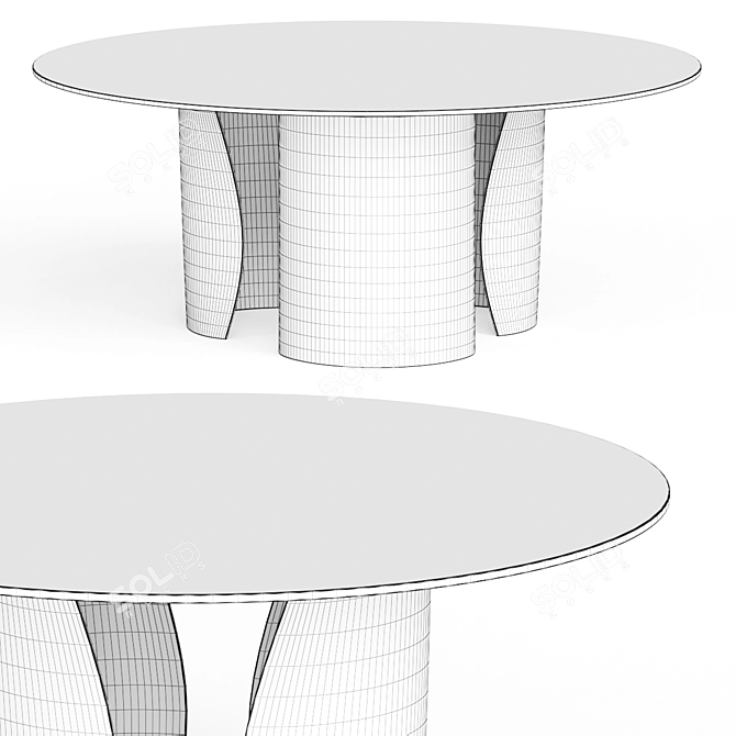 Tulczinsky Designer Round Dining Table 3D model image 4