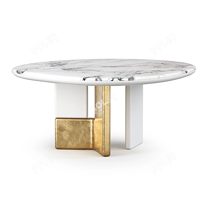 Sleek OVOO Table in CoronaPhysicalMtl 3D model image 2