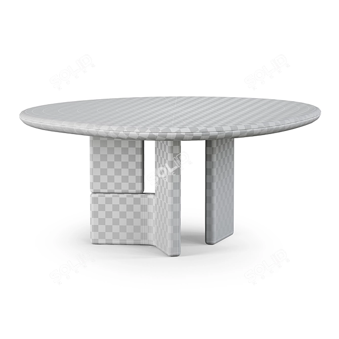 Sleek OVOO Table in CoronaPhysicalMtl 3D model image 5