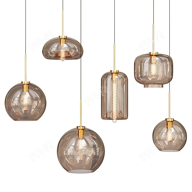 Stylish Pendant Lamp VILMO 3D model image 1