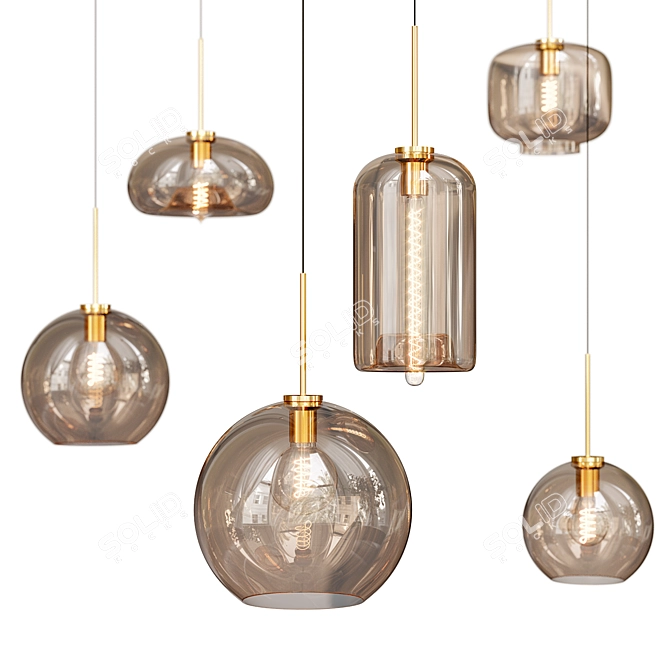 Stylish Pendant Lamp VILMO 3D model image 2