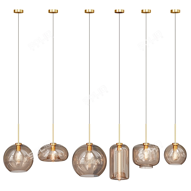 Stylish Pendant Lamp VILMO 3D model image 3