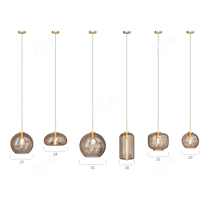 Stylish Pendant Lamp VILMO 3D model image 4