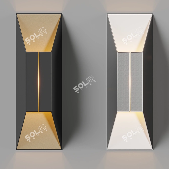 Sleek LED Wall Sconce Light 3D model image 2