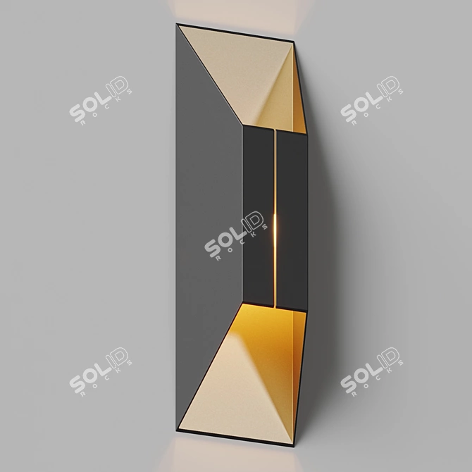 Sleek LED Wall Sconce Light 3D model image 3