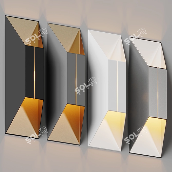 Sleek LED Wall Sconce Light 3D model image 4