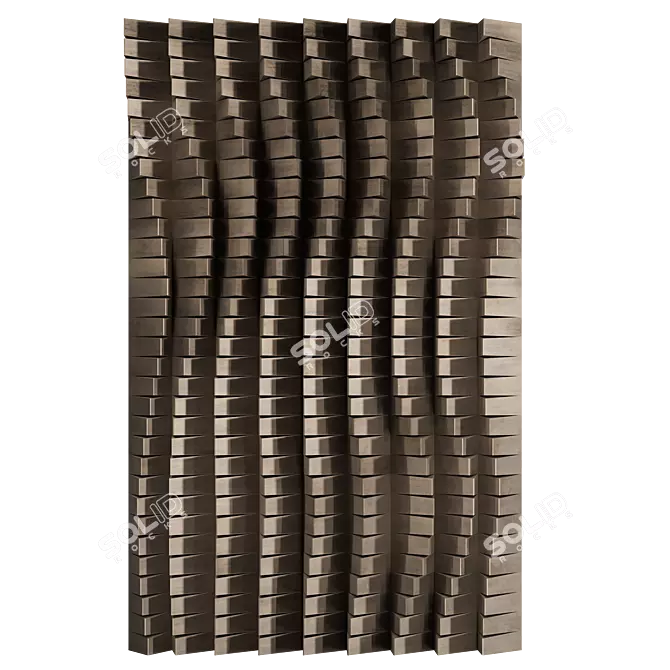 Anna Kruhelska Modern Metal Wall Sculpture 3D model image 3