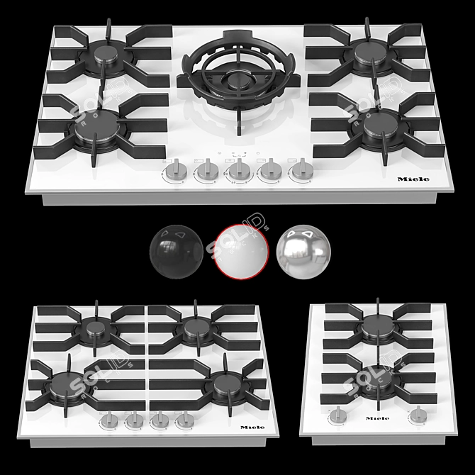 High-End Miele Gas Hobs 3D model image 2