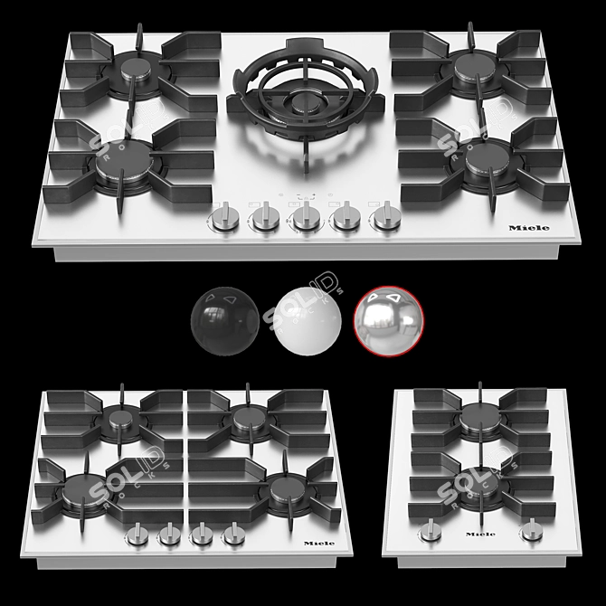 High-End Miele Gas Hobs 3D model image 3