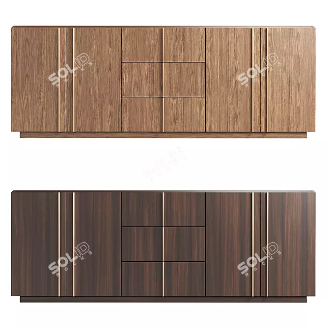 Elegant Macau Sideboard in Millimeters 3D model image 2