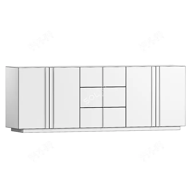 Elegant Macau Sideboard in Millimeters 3D model image 3