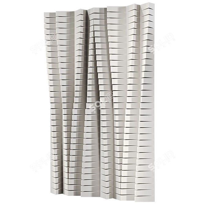 Modern Metal Wall Sculpture 3D model image 5