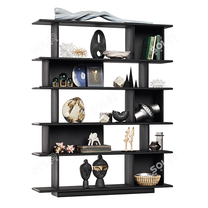 Modern Open Bookshelf by WEST ELM 3D model image 1