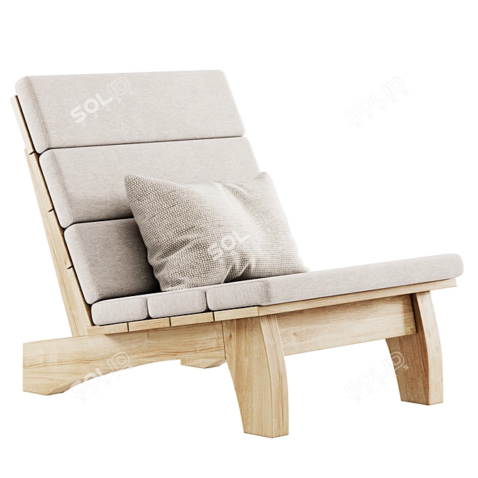 Modern Rio Manso Lounge Chair 3D model image 2