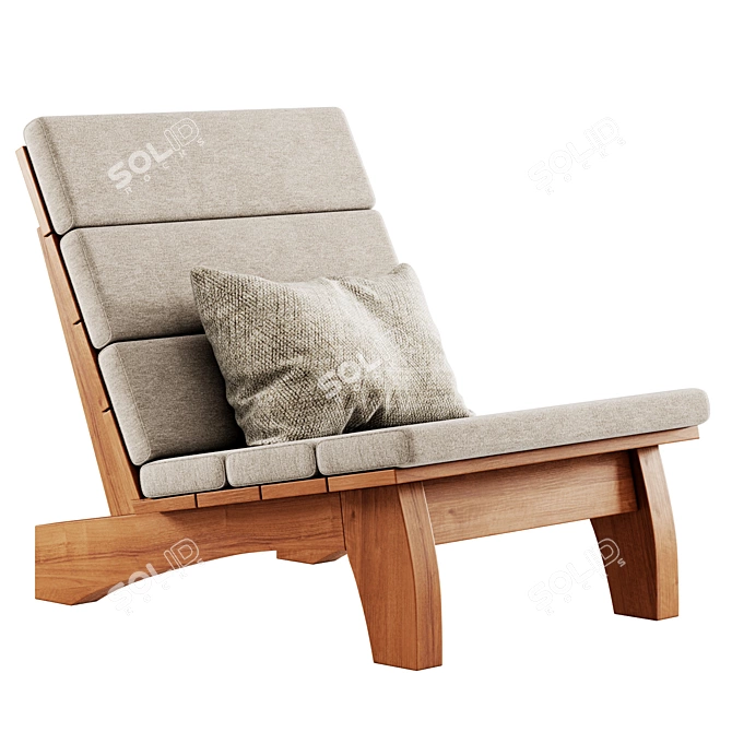 Modern Rio Manso Lounge Chair 3D model image 3