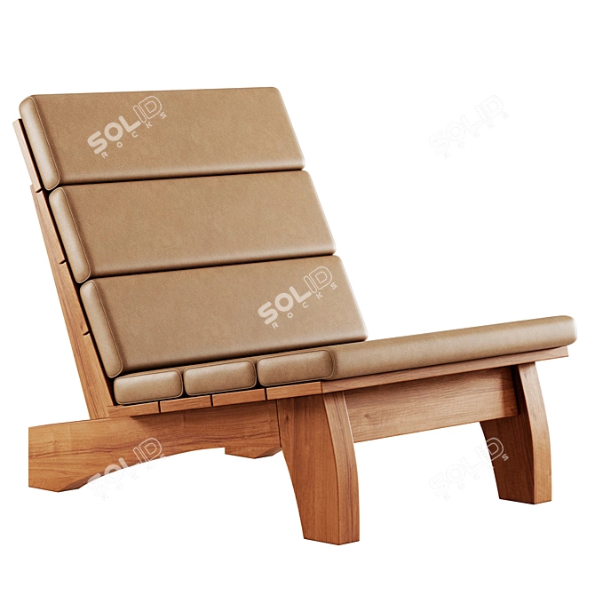 Modern Rio Manso Lounge Chair 3D model image 4