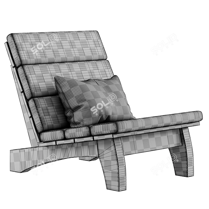 Modern Rio Manso Lounge Chair 3D model image 5