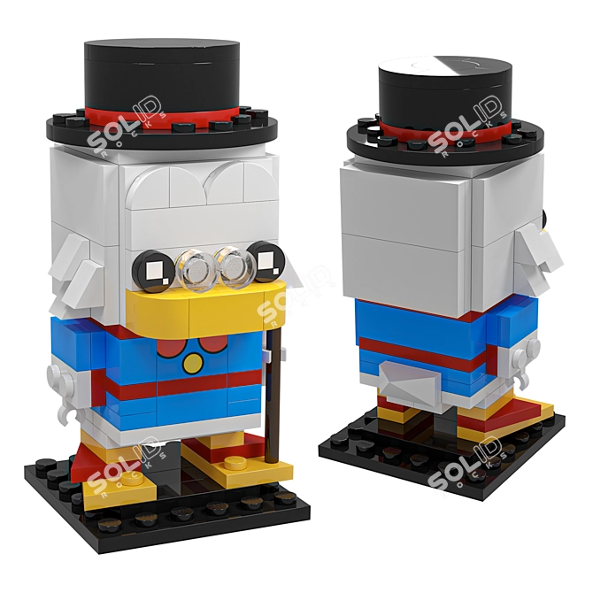 Lego Scrooge McDuck Characters 3D 3D model image 2