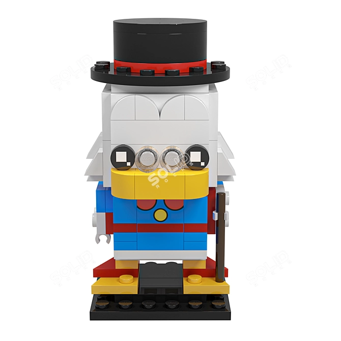 Lego Scrooge McDuck Characters 3D 3D model image 3