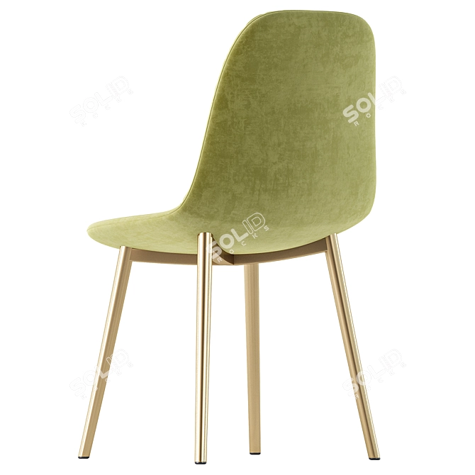 - Dabl Khaki Gold Chair 3D model image 5