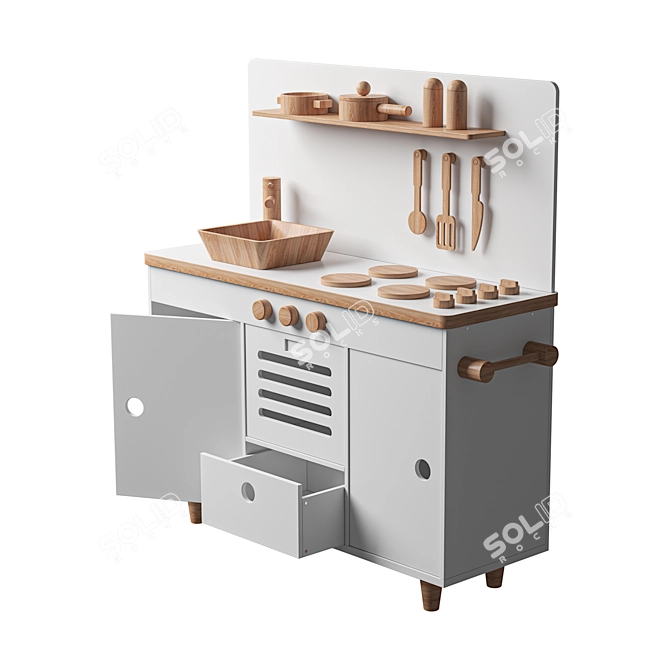 Mini Chef Play Kitchen Set 3D model image 3