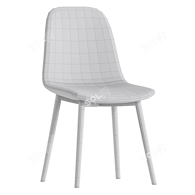 Lilu Blue Metal Frame Chair 3D model image 7