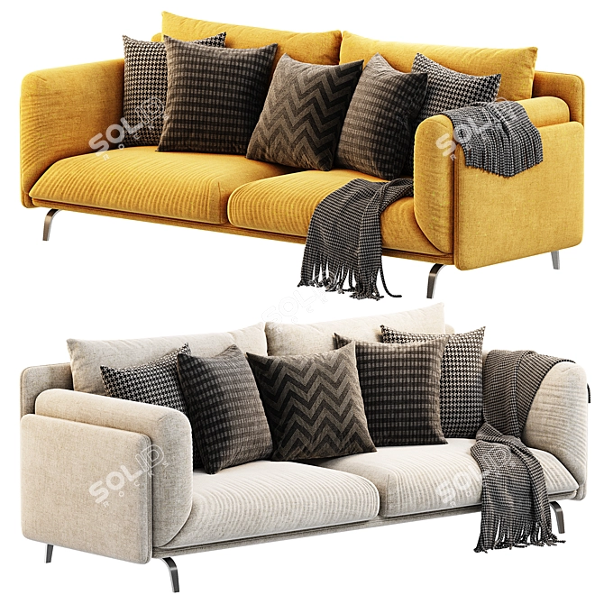Modern Arflex Faubourg Sofa 3D model image 1
