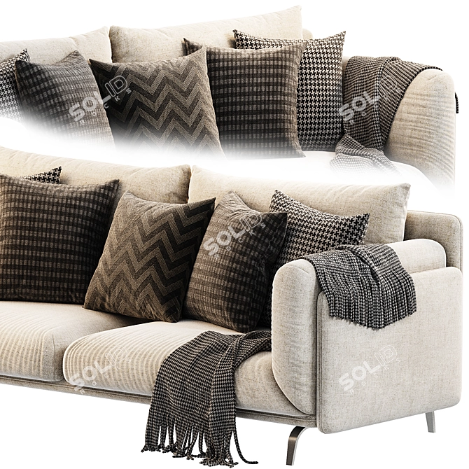 Modern Arflex Faubourg Sofa 3D model image 3