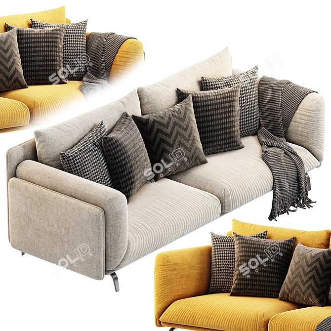 Modern Arflex Faubourg Sofa 3D model image 4